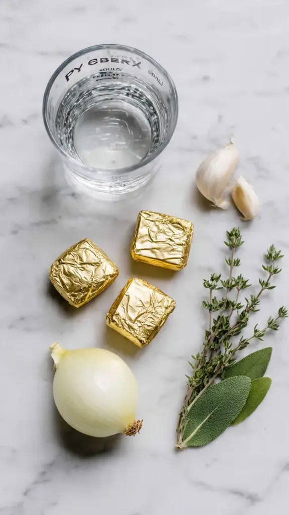 How to Make Chicken Broth with Bouillon Cubes 4 chicken broth bouillon cubes ingredients