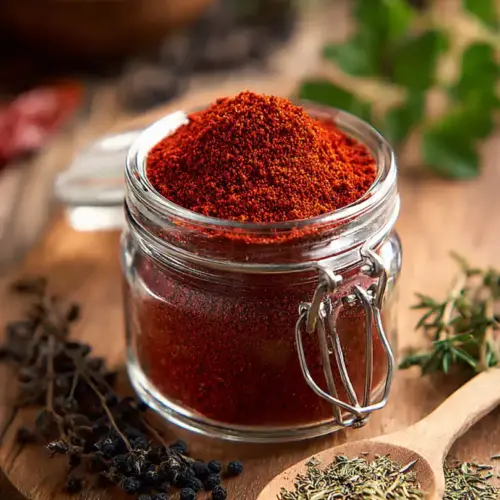Homemade Tomato Bouillon Powder 8 homemade tomato bouillon powder in glass jar with sun-dried tomatoes and herbs