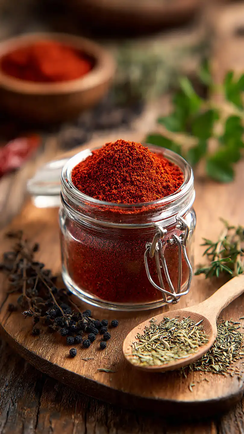Homemade Tomato Bouillon Powder 2 homemade tomato bouillon powder in glass jar with sun-dried tomatoes and herbs
