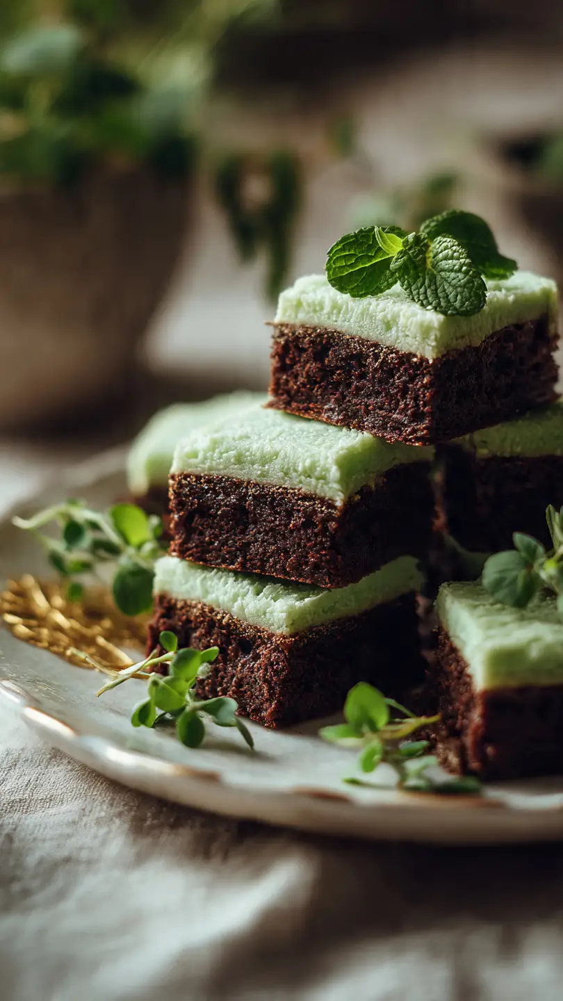 St. Patrick's Day Desserts: 25 Easy Green Treats 5 St. Patrick's Day desserts baked treats showing soft green sugar cookies with frosting and fudgy mint chocolate brownies